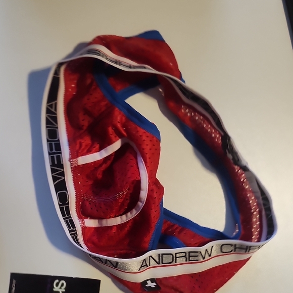 Andrew Christian Red and Blue Men's Briefs Very Rare - Picture 4 of 7